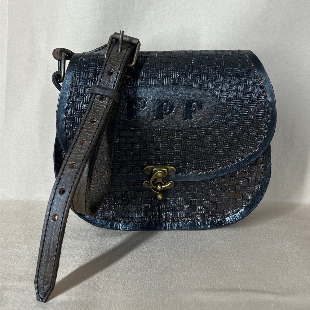 FPF Dark Brown Genuine Leather Crossbody Bag